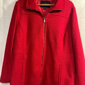 Lands' End Women's Vibrant Red Trench Coat